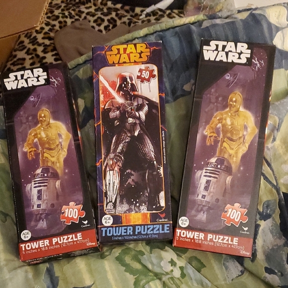 Star Wars Tower Puzzle Set - Darth Vader and Droids - Picture 1 of 2